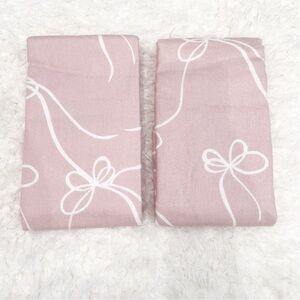 rh baby and child pink bow flannel sham set